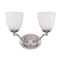 Product Image of Patton 2 Light Vanity Fixture w/ Frosted Glass
