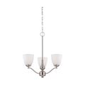 Product Image of Patton 3 Light Chandelier (Arms Up) w/ Frosted Glass
