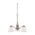 Product Image of Patton 3 Light Chandelier (Arms Down) w/ Frosted Glass