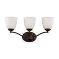 Product Image of Patton 3 Light Vanity Fixture w/ Frosted Glass