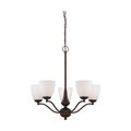 Product Image of Patton 5 Light Chandelier (Arms Up) w/ Frosted Glass