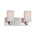 Product Image of Vista 2 Light Vanity Fixture w/ Etched Opal Glass