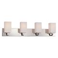 Product Image of Vista 4 Light Vanity Fixture w/ Etched Opal Glass