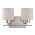 Product Image of Parallel 2 Light Vanity Fixture w/ Etched Opal Glass