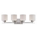 Product Image of Parallel 4 Light Vanity Fixture w/ Etched Opal Glass