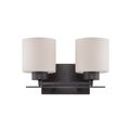 Product Image of Parallel 2 Light Vanity Fixture w/ Etched Opal Glass