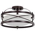 Product Image of Ginger 2 Light Semi-Flush w/ Etched Opal Glass