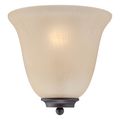 Product Image of Empire 1 Light Wall Sconce Mahogany Bronze w/ Champagne Linen Glass
