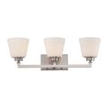 Product Image of Mobili 3 Light Vanity Fixture w/ Satin White Glass