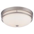 Product Image of Neval 2 Light Flush Fixture w/ Satin White Glass