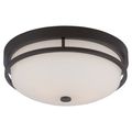 Product Image of Neval 2 Light Flush Fixture w/ Satin White Glass