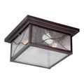 Product Image of Vega 2 light Outdoor Flush Fixture w/ Clear Seed Glass