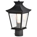Product Image of Jasper Collection Outdoor 14 inch Post Light Pole Lantern Matte Black Finish w/ Clear Glass