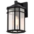 Product Image of Raiden Collection Outdoor 14 inch Wall Light Matte Black Finish w/ Clear Seedy Glass
