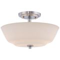 Product Image of Willow 2 Light Semi-Flush Fixture w/ White Glass