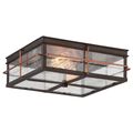 Product Image of Howell 2 Light Outdoor Flush Fixture w/ 60W Vintage Lamps Included Bronze w/ Copper Accents Finish