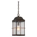 Product Image of Howell 1 Light Outdoor Hanging Lantern w/ 60W Vintage Lamp Included Bronze w/ Copper Accents Finish