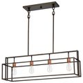Product Image of Lake 4 Light Island Pendant Forest Bronze w/ Copper Accents Finish