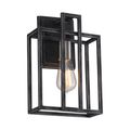 Product Image of Lake 1 Light Wall Sconce Iron Black w/ Brushed Nickel Accents Finish
