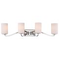 Product Image of Willow 4 Light Vanity Polished Nickel w/ White Glass