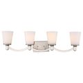 Product Image of Laguna 4 Light Vanity Brushed Nickel w/ White Glass