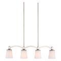 Product Image of Laguna 4 Light Island Pendant Brushed Nickel w/ White Glass