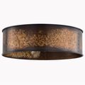 Product Image of Kettle 3 Light Flush Fixture w/ 60W Vintage Lamps Included Weathered Brass Finish