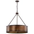 Product Image of Kettle 5 Light Oversized Pendant w/ 60W Vintage Lamps Included Weathered Brass Finish