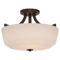 Product Image of Laguna 2 Light Semi-Flush w/ White Glass