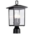 Product Image of Jamesport Collection Outdoor 15 inch Post Light Pole Lantern Matte Black w/ Clear Glass
