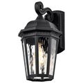 Product Image of East River Collection Outdoor 16 inch Large Wall Light Matte Black Finish w/ Clear Water Glass