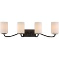 Product Image of Willow 4 Light Vanity Forest Bronze w/ White Glass