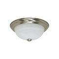 Product Image of 2 Light 11" Flush Mount Alabaster Glass Color retail packaging
