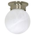 Product Image of 1 Light 6" Ceiling Mount Alabaster Ball Color retail packaging