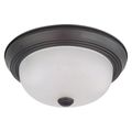 Product Image of 2 Light 11" Flush Mount w/ Frosted White Glass Color retail packaging
