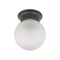 Product Image of 1 Light 6" Ceiling Mount w/ Frosted White Glass Color retail packaging