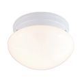 Product Image of 1 Light 8" Flush Mount Small White Mushroom Color retail packaging