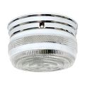 Product Image of 2 Light 8" Flush Mount Medium Crystal / White Drum Color retail packaging (Pack of 2)
