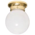 Product Image of 1 Light 6" Ceiling Fixture White Ball Color retail packaging (Pack of 2)