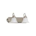 Product Image of Ballerina 2 Light 18" Vanity w/ Alabaster Glass Bell Shades Color retail packaging