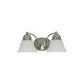 Product Image of Empire 2 Light 15" Vanity w/ Alabaster Glass Bell Shades Color retail packaging