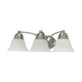 Product Image of Empire 3 Light 21" Vanity w/ Alabaster Glass Bell Shades Color retail packaging