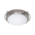 Product Image of Polaris 2 Light 14" Flush Mount w/ Satin Frosted Glass Shades