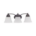 Product Image of Empire 3 Light 21" Vanity w/ Frosted White Glass Color retail packaging