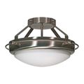 Product Image of Polaris 2 Light 14" Semi-Flush w/ Satin Frosted Glass Shades