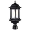 Product Image of Hopkins Outdoor Collection 18.5 inch Large Post Light Pole Lantern Matte Black Finish w/ Clear Glass (Pack of 2)