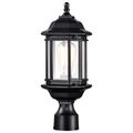 Product Image of Hopkins Outdoor Collection 16 inch Small Post Light Pole Lantern Matte Black Finish w/ Clear Glass