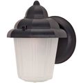 Product Image of 1 Light 9" Wall Lantern Hood Lantern w/ Satin Frosted Glass