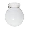 Product Image of 1 Light 6" Ceiling Fixture White Ball w/ Pull Chain Switch