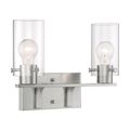 Product Image of Sommerset 2 Light Vanity Fixture Brushed Nickel Finish w/ Clear Glass